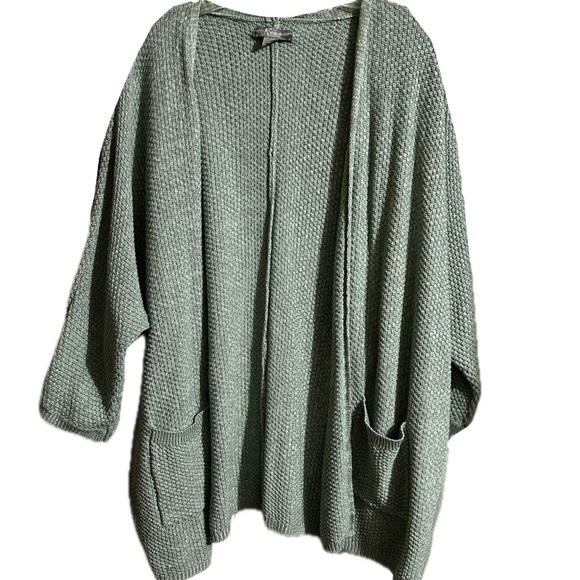 Women’s Natural Reflections Green Cardigan Sweater Size XXL - Picture 1 of 3